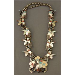 ZUNI SILVER SQUASH BLOSSOM NECKLACE
