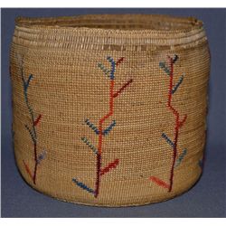 ALEUTIAN BASKETRY CYLINDER