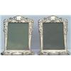 Image 1 : Pair of Edwardian HM silver strut photograph frames with repousse irises...