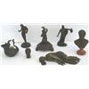 Image 1 : C19th Italian patinated bronze figure of a Triton, on shell supports, 5.2ins....