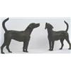 Image 1 : Pair of late C19th / early C20th bronze models of a labrador dog and bitch,...