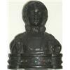 Image 1 : Helen Langley, exh. 1897-1939 - A YOUNG GIRL WEARING A BONNET - bronze bust,...