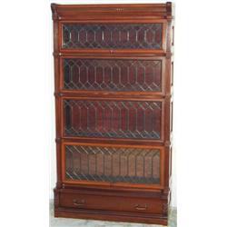 Good quality Edwardian Globe Wernicke mahogany 4-section stacking bookcase with...