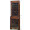 Image 1 : Edwardian mahogany & inlaid freestanding corner cabinet with astragal glazed...