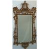 Image 1 : Chippendale style carved & gilt painted mirror with pagoda cresting, 63ins....