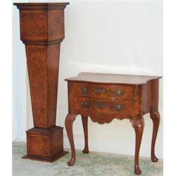 Late C19th / early C20th Dutch figured walnut & walnut serpentine shaped lowboy...