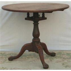 C18th George III mahogany circular revolving tilt-top occasional table with...