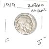 Image 1 : 1919 BUFFALO NICKEL RED BOOK VALUE $5.00+ *NICE EARLY FINE GRADE*!! BUFFALO NICKEL CAME OUT OF SAFE 