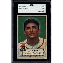 1952 Topps #109 Ted Wilks SGC 3 (40 Very Good)