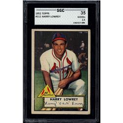 1952 Topps #111 Harry Lowrey SGC 2.5 (35 Good +)