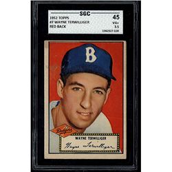 1952 Topps #7 Wayne Terwilliger Red Back SGC 3.5 (45