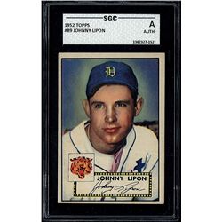 1952 Topps #89 Johnny Lipon SGC A