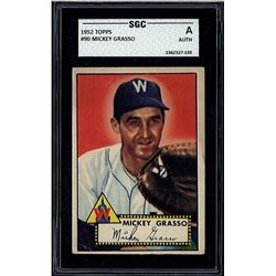 1952 Topps #90 Mickey Grasso SGC A