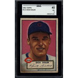 1952 Topps #113 Dick Sisler SGC 3 (40 Very Good)