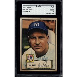 1952 Topps #48 Joe Page Red Back SGC 2 (30 Good)