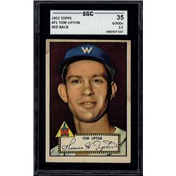 1952 Topps #71 Tom Upton Red Back SGC 2.5 (35 Good+)