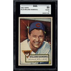 1952 Topps #114 Willard Ramsdell SGC 4 (50 Very