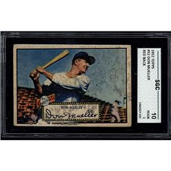1952 Topps #52 Don Mueller Red Back SGC 1 (10 Poor)