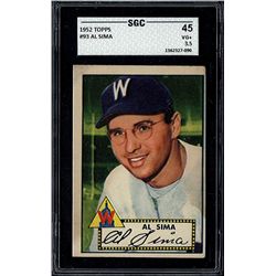 1952 Topps #93 Al Sima SGC 3.5 (45 Very Good+)
