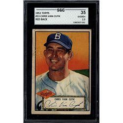 1952 Topps #53 Chris Van Cuyk SGC 2.5 (35 Good+)