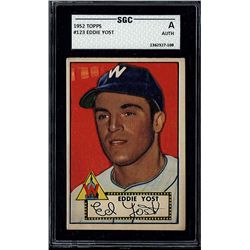 1952 Topps #123 Eddie Yost SGC A