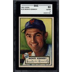 1952 Topps #124 Monte Kennedy SGC 6 (80 Excellent/Near