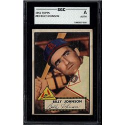 1952 Topps #83 Billy Johnson SGC A
