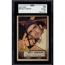 1952 Topps #83 Billy Johnson SGC 2.5 (35 Good+)