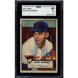 1952 Topps #127 Paul Minner SGC 3 (40 Very Good)