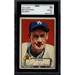 1952 Topps #60 Sid Hudson Red Back SGC 4.5 (55 Very