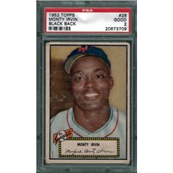 1952 Topps Monty Irvin PSA 2 Black Back