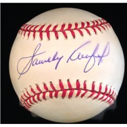 Sandy Koufax Single Signed Baseball Certified by AAU
