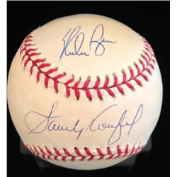 Nolan Ryan and Sandy Koufax Signed Baseball Certified