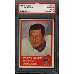 Lot of 11 1963 Fleer Football Cards All PSA
