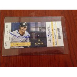Mariano Rivera Signed Ticket from Mariano Rivera Day