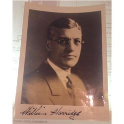 William Harridge Signed Photograph Certified by JSA