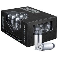 HPR Ammunition 45150OTF BlackOps 45ACP Open Tip Frangible 150 GR - 200 Rounds - UPC # 818517010364