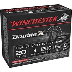 Winchester STH2035 Supreme Double XTurkey 20 ga 3" 1-1/4oz 5 Shot 100 Rounds Case UPC#20892016927