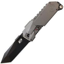 M&P MAGIC, Gray Aluminum Handle, Black Tanto Plain - UPC Code: 028634706686