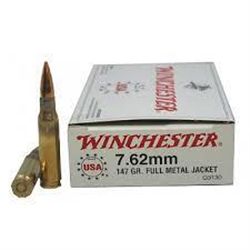 Winchester Ammo Q3130 308 Winchester/7.62 NATO FMJ 147GR 200 Rounds UPC # 020892201873