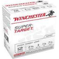 Winchester TRGT12M8 Super Target 1-1/8oz 250 Rounds 12ga 2.75" 8 Shot- UPC # 020892016217
