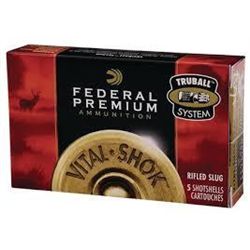 Federal PB12DPRS Premium Vital Shok 12ga Rifled Slug 2.75" 1 oz 250 Rounds- UPC # 029465027360