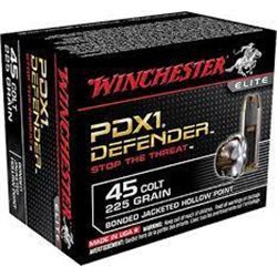 Winchester S45CPDB Elite PDX1 Defender 45 Colt Bonded JHP 240 GR 200 Rounds- UPC # 020892218628