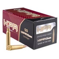 HPR Ammunition 223055VMX V Max 223 Rem/5.56 NATO V-Max 60GR - 1000 Rounds - UPC # 818517010227