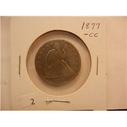 1877 Carson City Seated Liberty Half Dollar