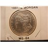 Image 1 : 1881-S Morgan Dollar