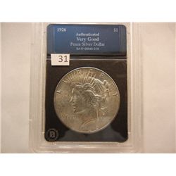 1926 Peace Dollar