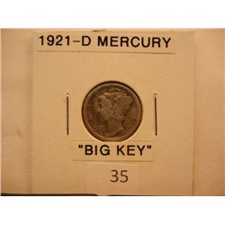 1921-D Mercury Dime Key Date