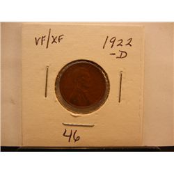 1922-D Lincoln Wheat Cent Key Date