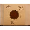 Image 1 : 1922-D Lincoln Wheat Cent Key Date